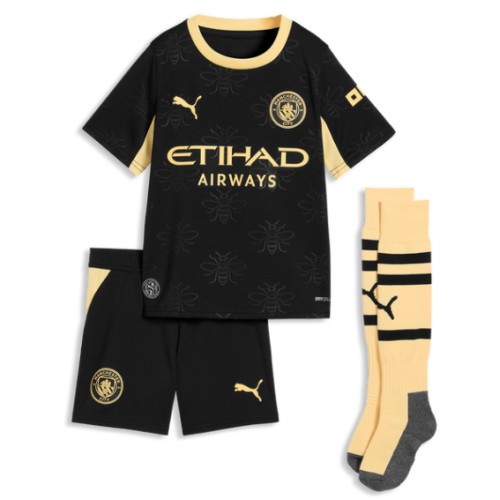 Manchester City Elliot Anderson #5 Bortaställ Barn 2026-27 Kortärmad (+ Korta byxor)
